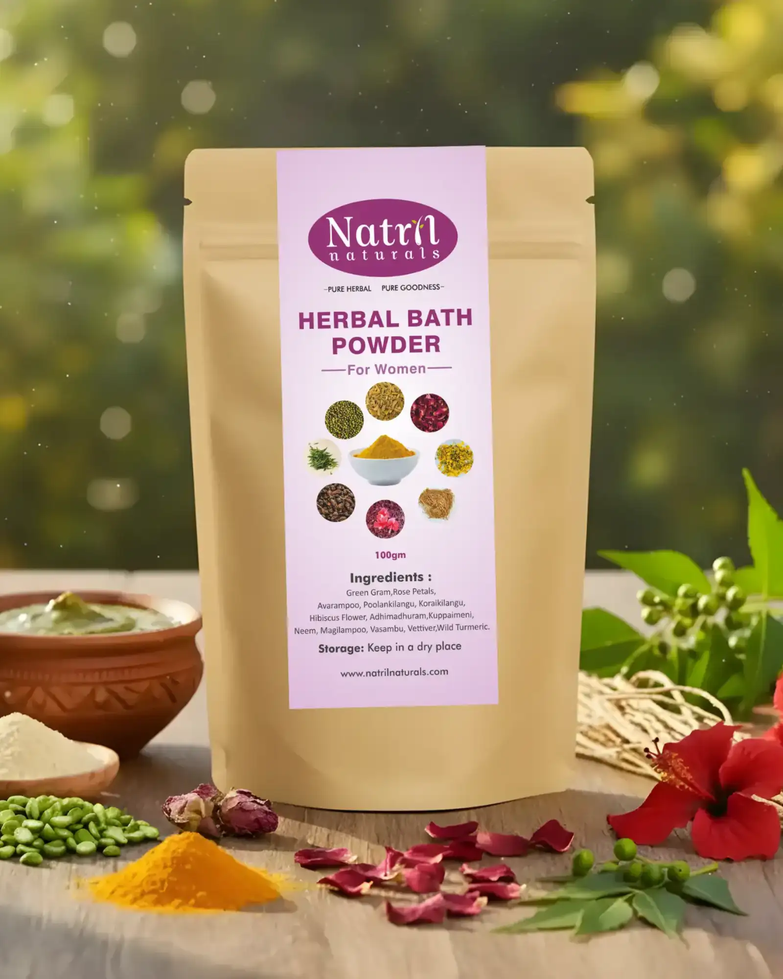 HERBAL BATH POWDER WOMEN(100 g) - image 1